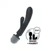 Satisfyer - Triple Lover Black. Wibrator wielofunkcyjny potrójne możliwości, stymulacja łechtaczki, punktu G równocześnie. 