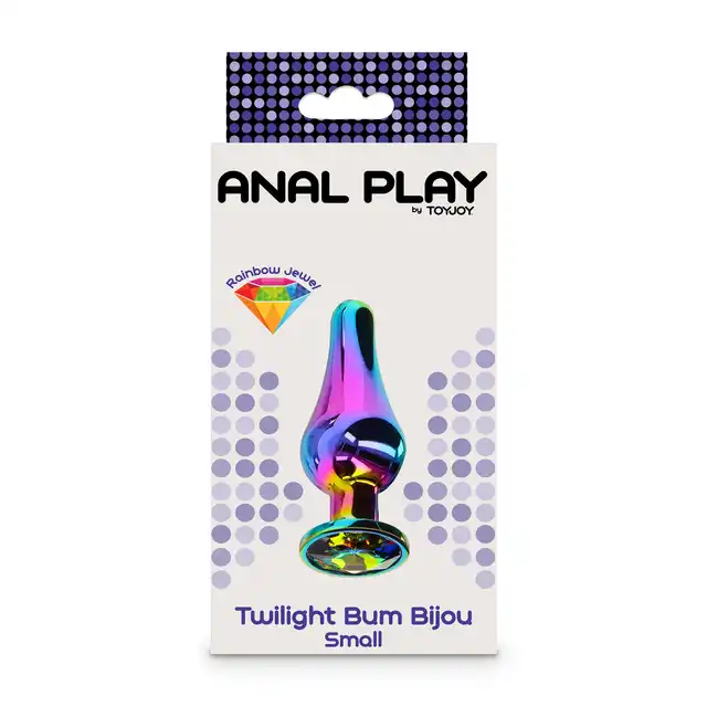 ToyJoy - Anal Play wilight Bum Bijou S. Wielokolorowa długa zatyczka analna z kryształkiem.