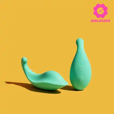 Girls Toys - Stymulator łechtaczki Vik. Clitoral Touch Mint. Silikonowy stymulator łechtaczki z pilotem, ładowany na USB w kolorze miętowym