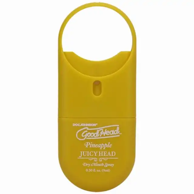 Doc Johnson - GoodHead Juicy Head To-Go Dry Mouth Spray Pineapple – spray nawilżający do ust 9 ml o smaku ananasa. Opakowanie podróżne. Zabierz go wszędzie.