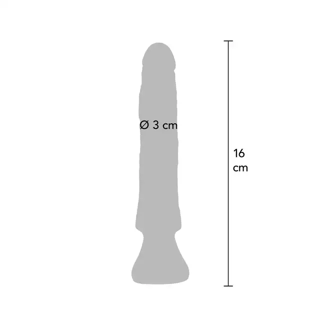 ToyJoy - Starter Dong 6 Inch . Czarne realistyczne dildo 16cm  z wygodną przyssawką z wysokiej jakości TPE