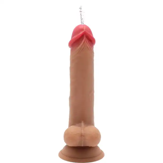 Kiotos - Cox Power Squirt Vibration Dildo with Remote - Zaawansowane dildo z wibracjami i opcją wytrysku, pilot w zestawie. Realizm w nowoczesnym wydaniu!