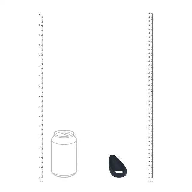 Levelz - Teardrop Silicone Cock Ring. Silikonowy czarny ring erekcyjny w kształcie łzy ze stymulatorem łechtaczki lub krocza