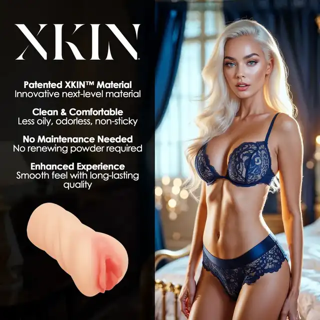 XKIN - Secret Affairs - Alessia Blond Desire Medium - Klasyczny masturbator kieszonkowy ze strukturalnym wnętrzem. Alessia czeka właśnie na Ciebie!