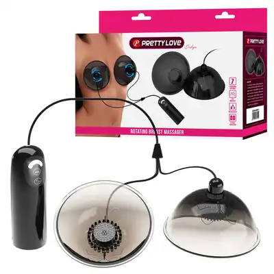 Pretty Love - Joslyn Rotating Breast Massager - Rotacyjne stymulatory sutków do uwrażliwienia piersi i urozmaicenia gry wstępnej. 7 trybów rotacji!