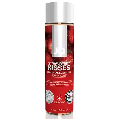 System Jo - Strawberry 120 ml. Lubrykant smakowy na bazie wody, wydajna formuła. 