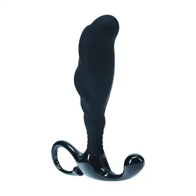 Levelz - Rippled with Hard Loop Silicone Prostate Massager L . Ergonomiczny masażer prostaty z funkcją stymulacji krocza, bez wibracji rozmiar L