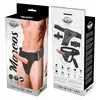 Harness Attraction - Marcos. Męski strapon z wibracjami, przedłużka z uprzężą 15 cm 