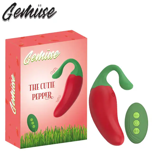Gemüse - The Cutie Pepper. Przesłodki kompaktowy wibrator papryczka sterowany na pilocik. 