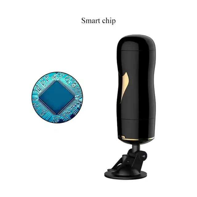 BSeries - Dual Vibrating Masturbator Black - Podwójny masturbator usta - wagina, z intensywnymi 7 wibracjami. 