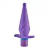 Love Signal - Tingling Touch Vibrating Anal Plug - Uroczy wibrujący korek analny w kolorze fioletowym. Ładowanie USB, wodoodporność IPX6.