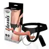 Harness Attracttion - Harris. Podwójny strap on 18 cm z wibracjami, przyjemność dla dwojga
