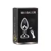 BSeries - Vibration Metal Anal Plug with Remote Control S - nowoczesny i elegancki metalowy korek analny z wibracjami, sterowany pilotem.