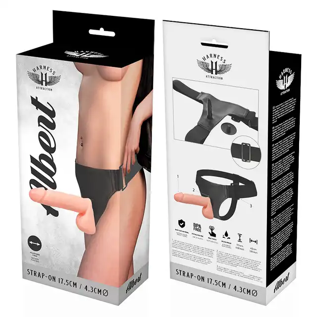 Harness Attraction - Albert. Damski Harness Click strapon realistyczny 17,5cm