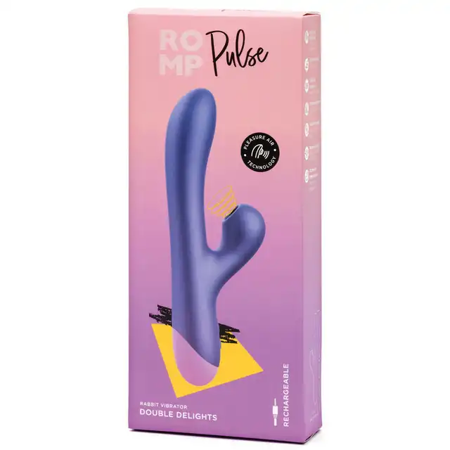 Romp - Pulse - Nowoczesny wibrator z króliczkiem z technologią Pleasure Air oraz silnymi wibracjami stymulującymi punkt G. Dwa silniki, 3 poziomy intensywności i 7 trybów pracy, IPX7. 