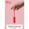 Love Signal - Playful Drops Love Ball - Silikonowe kulki gejszy do ćwiczeń mięśni kegla. Uroczy design!