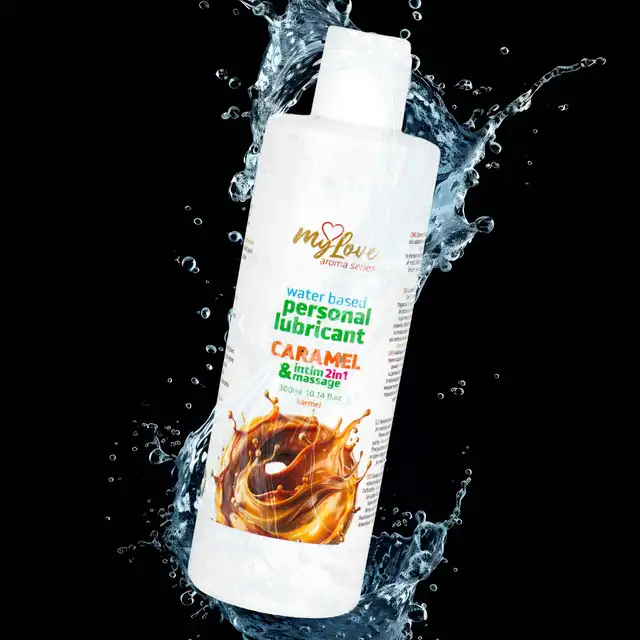 My Love - Aroma Series Intim&amp;Massage 2in1 Caramel 300ml - Żel 2 w 1 do intymnych doznań oraz sensualnego masażu ciała o zapachu słodkiego karmelu.