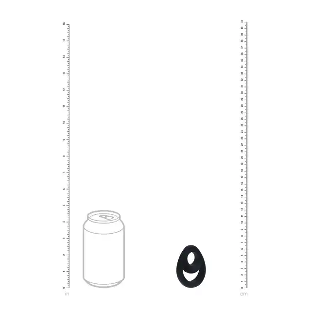 Levelz -  Double Ergo Silicone Cock Ring. Podwójny czarny silikonowy ring na penisa i jądra 