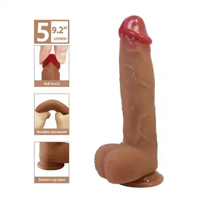 Pretty Love - Orton 17,5 cm. Mega realistyczne dildo z przyssawką z płynnego silikonu. Mocne doznania. 
