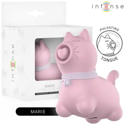 Intense - Marie Clitoral Stimulator - Mega słodki kotek z intensywnie pulsującym serduszkiem. Bardzo odczuwalne doznania dla Twojej łechtaczki!