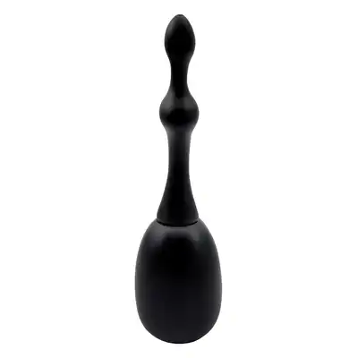 Aqua Clean - Silicone One - Way Valve Douche Set with Beaded Nozzle 150 ml - Gruszka do higieny intymnej z końcówką z kulkami. Zawór jednokierunkowy zapobiegający cofaniu się wody.