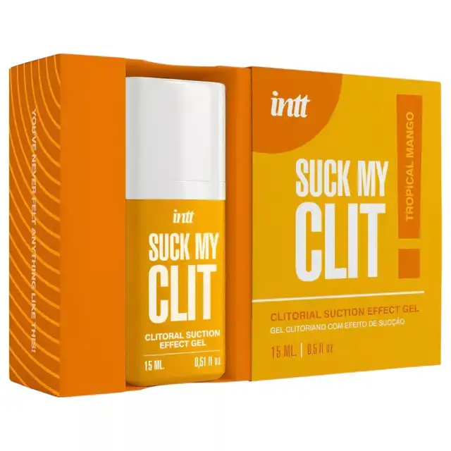 Intt - Suck My Clit Suction Effect Gel Tropical Mango 15 ml - Żel stymulujący z efektem ssania, wibracji i chłodzenia o smaku tropikalnego mango.
