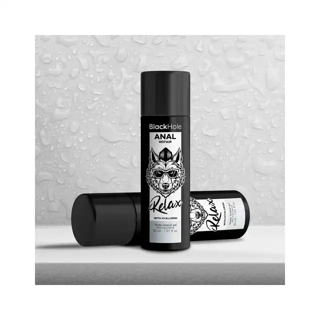 Black Hole - Anal Repair Water Based Relax With Hyaluron 30 ml - Analny lubrykant na bazie wody z kwasem hialuronowym i właściwościami relaksującymi.