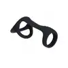 Levelz – Tri O Shaft Cock &amp; Ball Ring. Silikonowy czarny ring z opaską na jądra. 