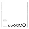 Levelz -  Classic Silicone Cock Ring Set of 6. Zestaw 6 pierścieni erekcyjnych wykonanych z czarnego silikonu