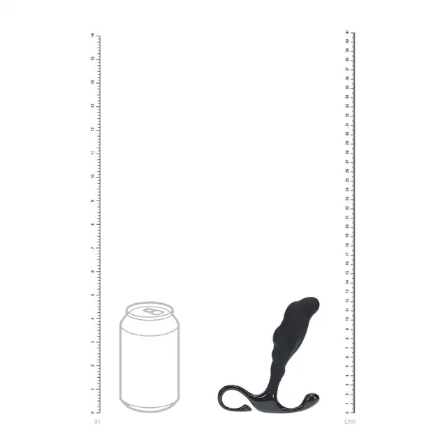 Levelz - Rippled with Hard Loop Silicone Prostate Massager L . Ergonomiczny masażer prostaty z funkcją stymulacji krocza, bez wibracji rozmiar L