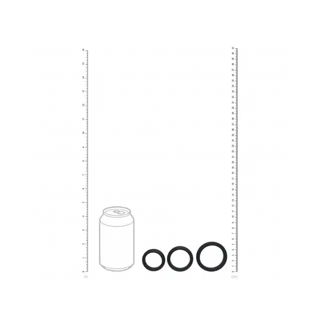 Levelz – Wide O Cock Ring Set S/M/L. Zestaw trzech silikonowych pierścieni erekcyjnych o średnicach  od 4,1 cm do 5,5 cm