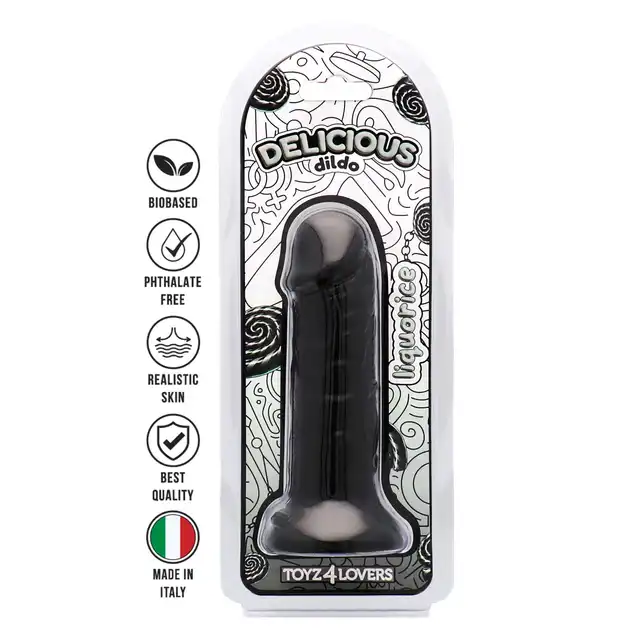 Toyz4Lovers - Tom Liquorice Scented Dildo 15 cm Black - Aromatyzowane, realistyczne małe dildo o zapachu lukrecji. Dodaj zabawie nowego wymiaru.
