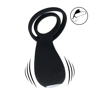 Levelz - Vibrating Cock &amp; Ball Ring with Paw Stimulator. Podwójny silikonowy ring z wibrującym stymulatorem łechtaczki