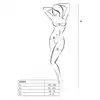 Passion - BS084 White Bodystocking - Wyjątkowy biały bodystocking z subtelnymi wycięciami i otwartym krokiem.