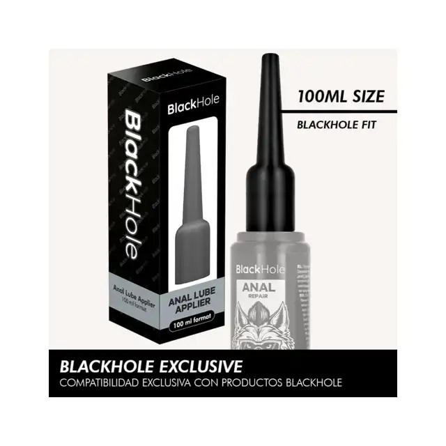 Black Hole - Anal lube Applier Size L 100ml - Aplikator do lubrykantów Black Hole 100 ml. Precyzyjna aplikacja lubrykantu dla większego komfortu i higieny.