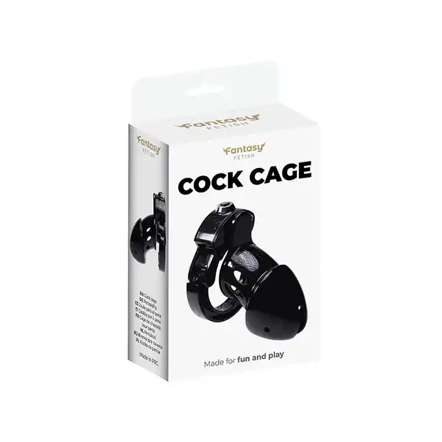 Fanstasy Fetish - Cock Cage Advanced Locking Mechanism ABS - Klatka na penisa z systemem blokowania. Kłódka z kluczami w zestawie!