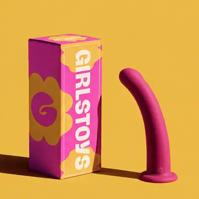 Girls Toys - Phoenix - Zakrzywiony wibrator na przyssawce z 10 funkcjami wibracji do stymulacji waginalnej lub analnej.