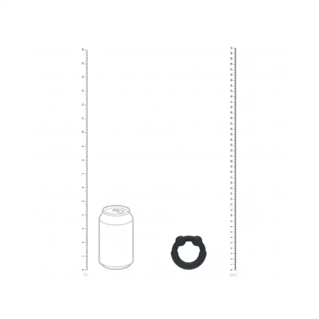Levelz - Metal &amp; Silicone Cock Ring. Czarny silikonowy pierścień erekcyjny o średnicy 6 cm z metalowymi kulkami dociążającymi. 