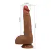 Beautiful - Wilks 9,8" Rotating &amp; Thrusting  Dildo - Realistyczny wibrator-dildo z przyssawką z ruchem posuwistym i rotacyjnym. 25 cm przyjemności.