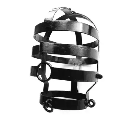 Kiotos - Head Cage Black - Czarna stalowa maska BDSM wykonana ze stali nierdzewnej. Idealna dla odważnych uległych!