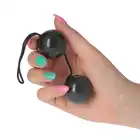 Toyz4Lovers - Vaginal Balls Orgasm Balls Black - Czarne kulki gejszy do ćwiczeń mięśni kegla z wewnętrznymi obciążnikami.