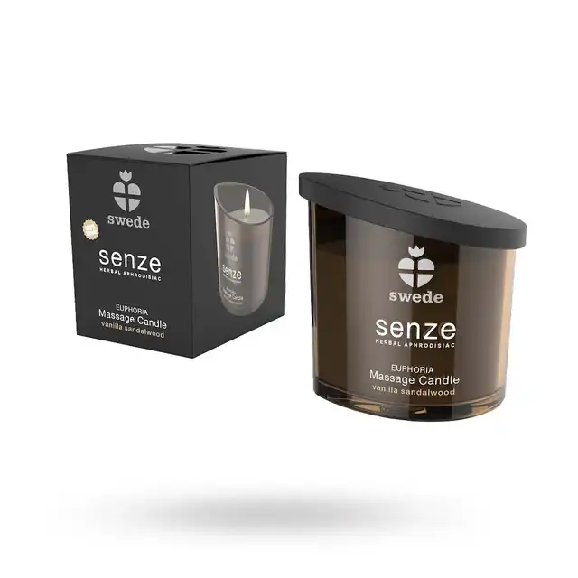 Swede - Senze  Euphoria. Świeca do masażu zapach wanilia i drzewo sandałowe 50 ml. 