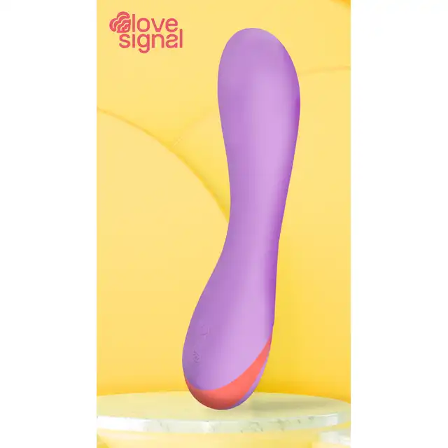 Love Signal - Twin Toned Bold Vibrator - Śliczny wibrator do punktu G z 7 funkcjami wibracji, idealny do zabawy pod prysznicem. 