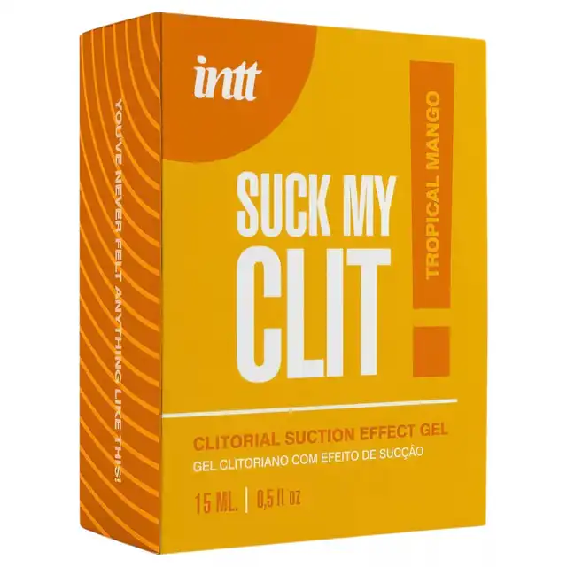 Intt - Suck My Clit Suction Effect Gel Tropical Mango 15 ml - Żel stymulujący z efektem ssania, wibracji i chłodzenia o smaku tropikalnego mango.