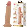 Pretty Love - Keon 8,4" - Realistyczne dildo z przyssawką z elastycznym kręgosłupem i ruchomą skórką. Ponad 21 cm przyjemności!
