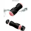 BSeries - Dual Vibrating Masturbator Black - Podwójny masturbator usta - wagina, z intensywnymi 7 wibracjami. 