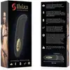 Ibiza -  Clit Stimulator USB. Elegancki czarno-złoty mini wibrator do łechtaczki z 10 trybami 