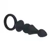 Levelz – Ribbed Anal Probe With Loop. Silikonowa teksturowana wtyczka analna z bezpiecznym uchwytem w kształcie pętli