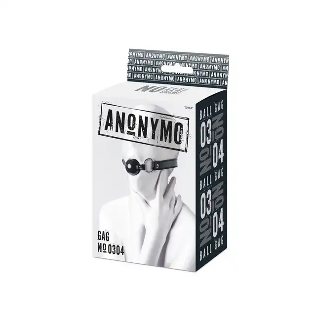 Toyfa - Anonymo Gag. Czarny nieoddychający knebel idealny dla fanów BDSM.
