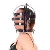 Kiotos - Head Cage Black - Czarna stalowa maska BDSM wykonana ze stali nierdzewnej. Idealna dla odważnych uległych!
